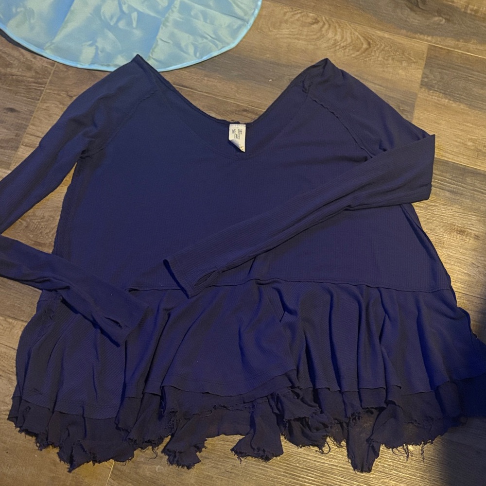 We The Free - Blue Long Sleeve Top